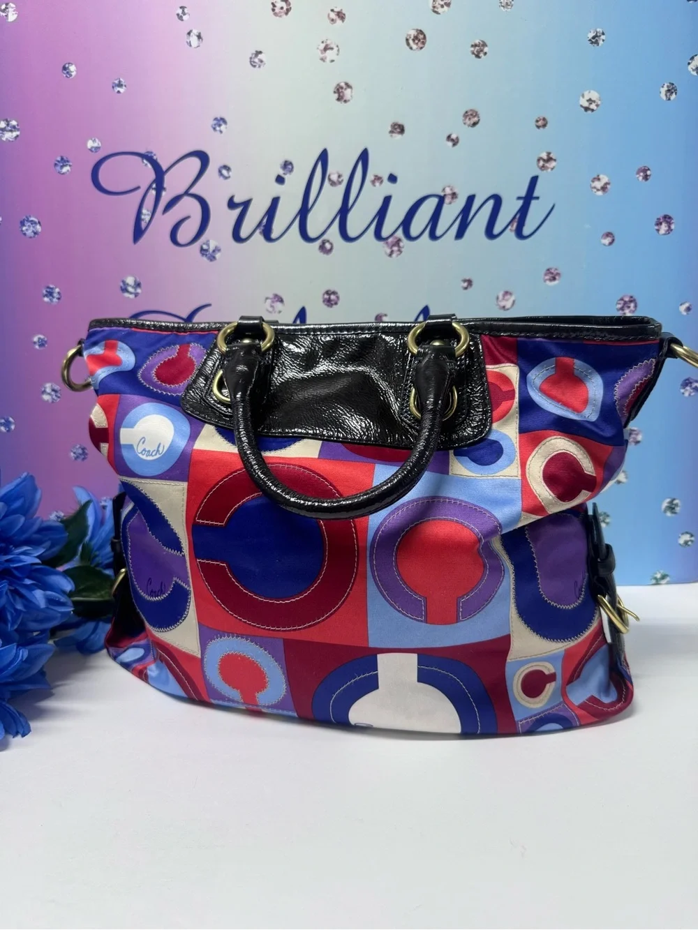 RETRO COACH OP ART TOTE BAG